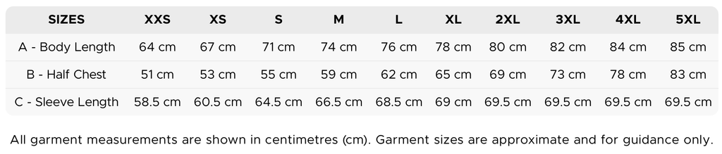 adult training hoodie UK  Size Chart