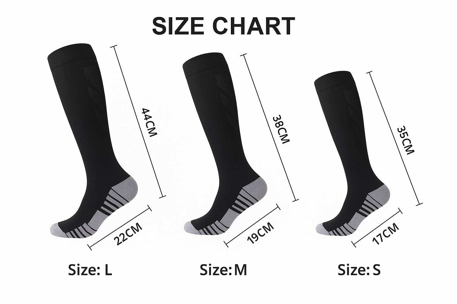 Compression Socks Size Guide